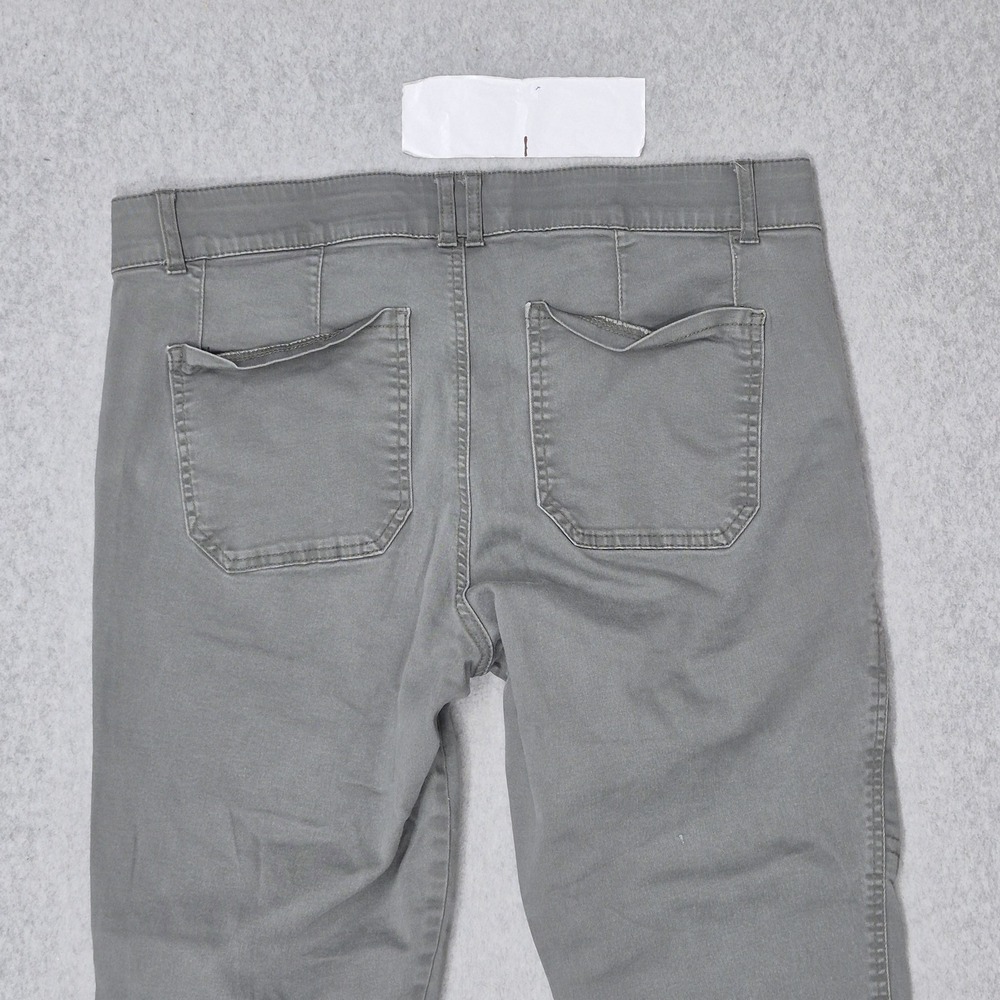 Democracy Women Pants 12 Gray Cargo Twill Button Zipper Slim 24" Inseam - Picture 15 of 15